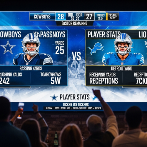 Dallas Cowboys vs Detroit Lions Match Player Stats